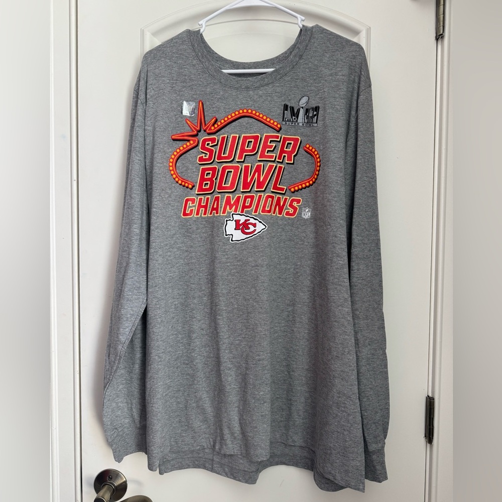 Kansas City Chiefs Super Bowl Champions Long Sleeve Nike T-Shirt New